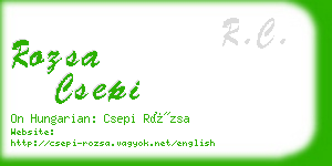 rozsa csepi business card